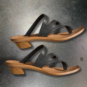 Cydwoq Cupertino Leather Sandals Black Color For Women